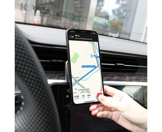 Автодержатель магнитный Hoco CA57 Черно - серый