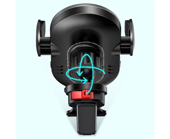 Автодержатель с БЗУ Usams US-CD132 Automatic Coil Induction 15W (Air Vent) Черный