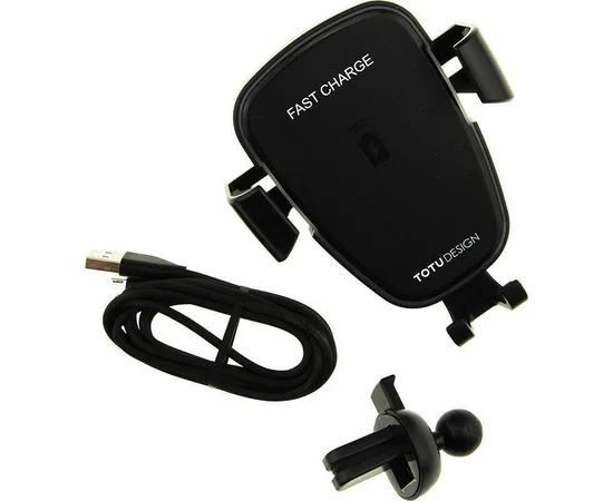 Автодержатель TOTU Wireless Charger Car Mount Черный