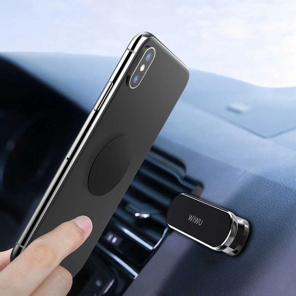 Автодержатель WIWU PL701 Lotto Vehicle Magnetic Suction Bracket Черный