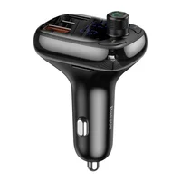 АЗУ FM модулятор Baseus T typed S-13 (PPS QC) 2USB + Type-C (CCTM) Черный