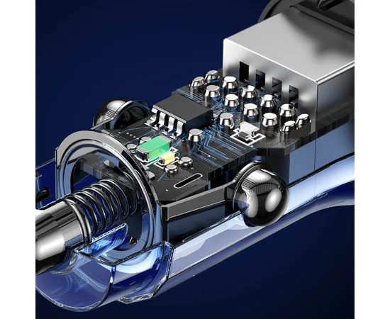 АЗУ Usams US-CC162 C31 2 Ports A+A Transparent black