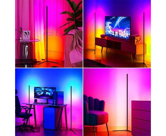 Напольная угловая LED лампа RGB Magic 1 Bluetooth USB with app Black