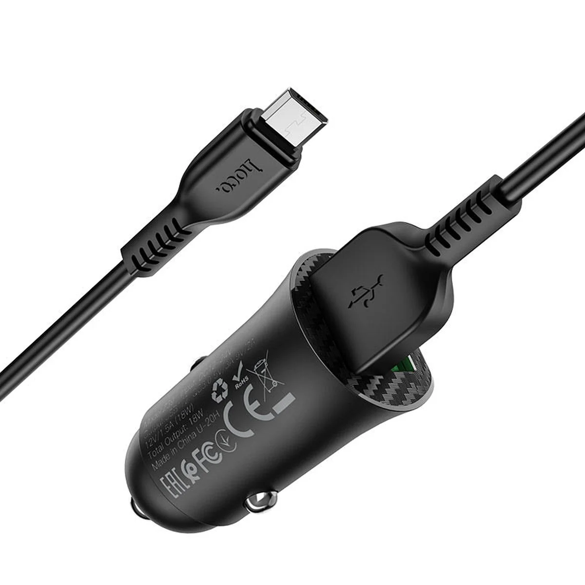 АЗУ Hoco Z39 QC3.0 (2USB) + MicroUSB Черный