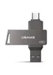 Флеш накопитель USAMS US-ZB200 Type-C+ USB3.0 Rotatable High Speed Flash Drive 64 Gb Iron-grey