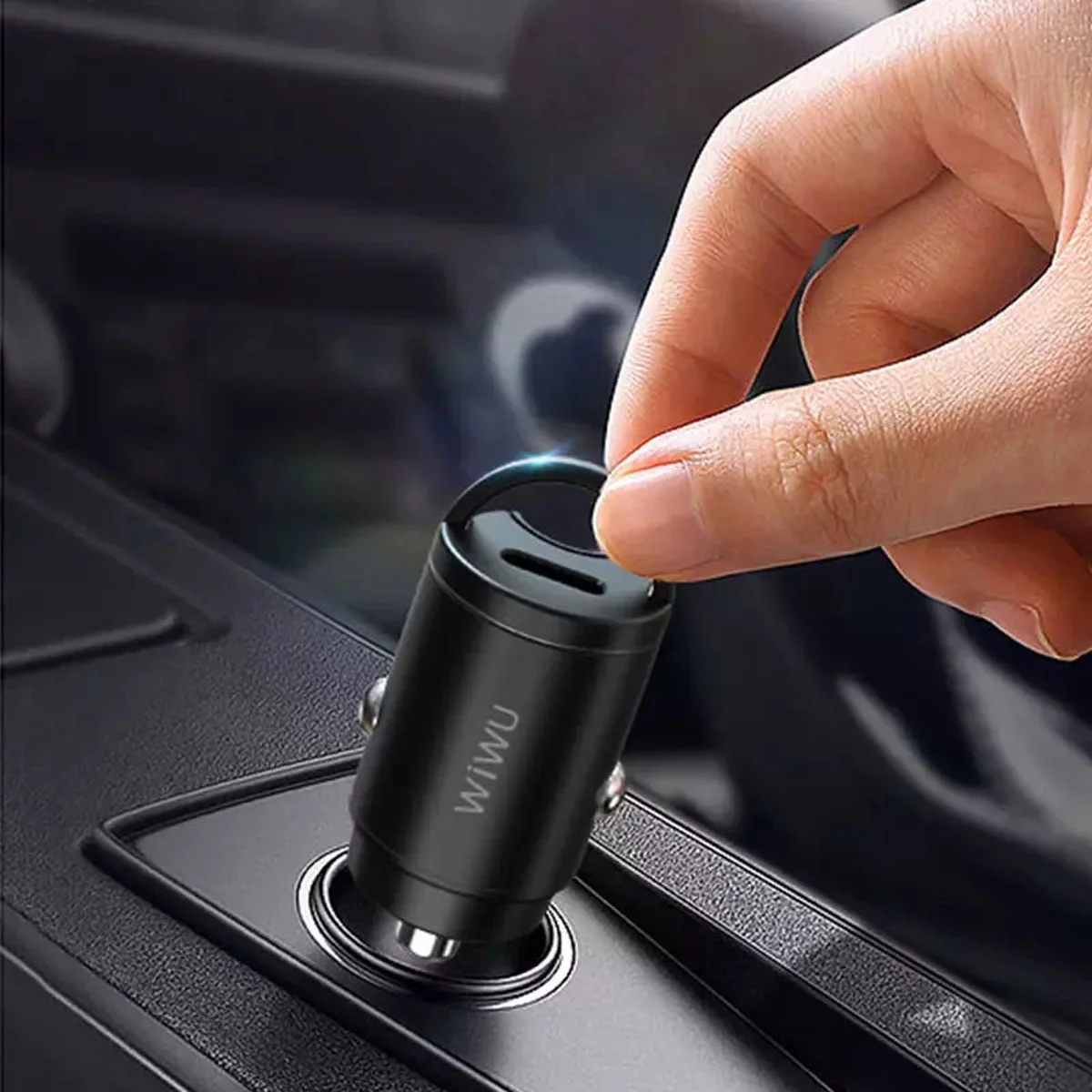 АЗУ WIWU PC301 Mini Car Charger (USB-A QC 4.0/30W/5A) Черный