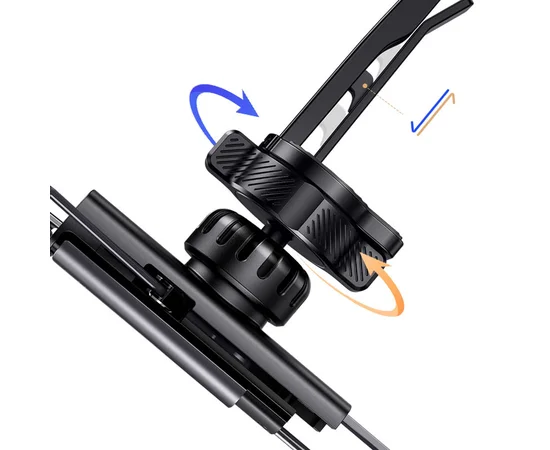 Автодержатель USAMS US-ZJ060 Metal Retractable Gravity Серый