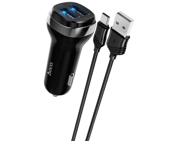 АЗУ Hoco Z40 (2USB 2.4A) + Type-C Черный