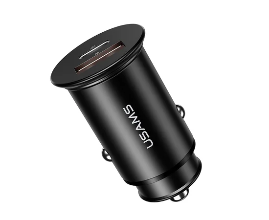 АЗУ USAMS US-CC097 C15 QC4.0+PD3.0 Fast Charging Car Charger Черный