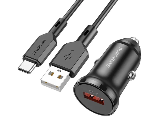 АЗУ Borofone BZ18 QC3.0 + Type-C Черный