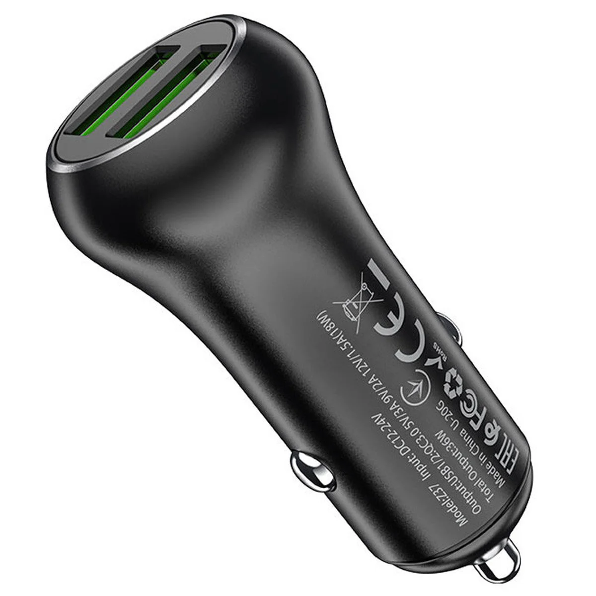 АЗП Hoco Z37 QC3.0 (2USB) Чорний