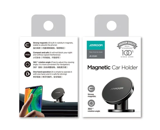Автодержатель Joyroom ZS261 магнитный Черный