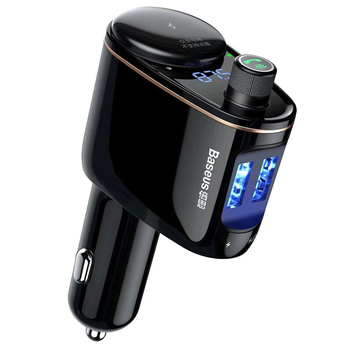 АЗУ FM модулятор Baseus Locomotive (3.4A) 2USB (CCALL-R) Черный