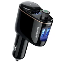 АЗУ FM модулятор Baseus Locomotive (3.4A) 2USB (CCALL-R) Черный