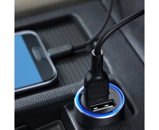 АЗУ Joyroom C-A01 (2 USB /2.4A) Темно-серый