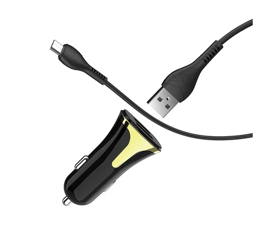 АЗУ Hoco Z31 QC3.0 (2USB/3.4A) + microUSB Черный