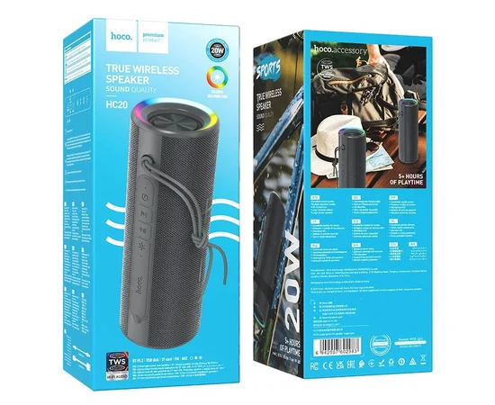 Bluetooth Колонка Hoco HC20 Luster sports Magic gray