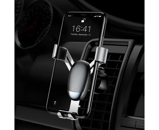 Автодержатель Baseus Mini Gravity Серебряный