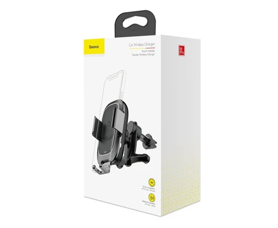 Автодержатель Baseus Smart Vehicle (WXZN-01) c беспроводной зарядкой Черный