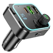 АЗУ FM модулятор Borofone BC53 Highway PD20W+QC3.0 Black
