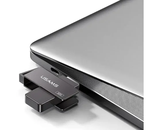 Флеш накопитель USAMS US-ZB195 USB3.0 Rotatable High Speed Flash Drive 32 Gb Iron-grey