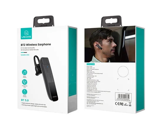 Bluetooth гарнитура USAMS-BT2 Black