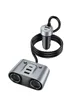 АЗУ Hoco Z51 Establisher 147W(2C3A) 2-in-1 cigarette lighter car charger Metal gray