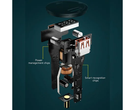 АЗУ Baseus Superme Digital Display PPS 100W USB+Type-C (CCZX-01) Черный