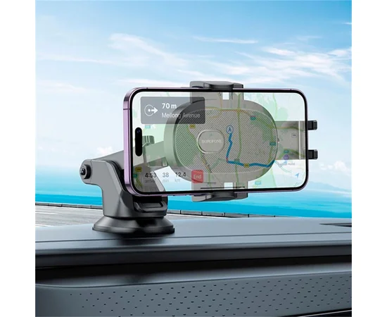 Автодержатель Borofone BH93 Grand one-button (center console) Black