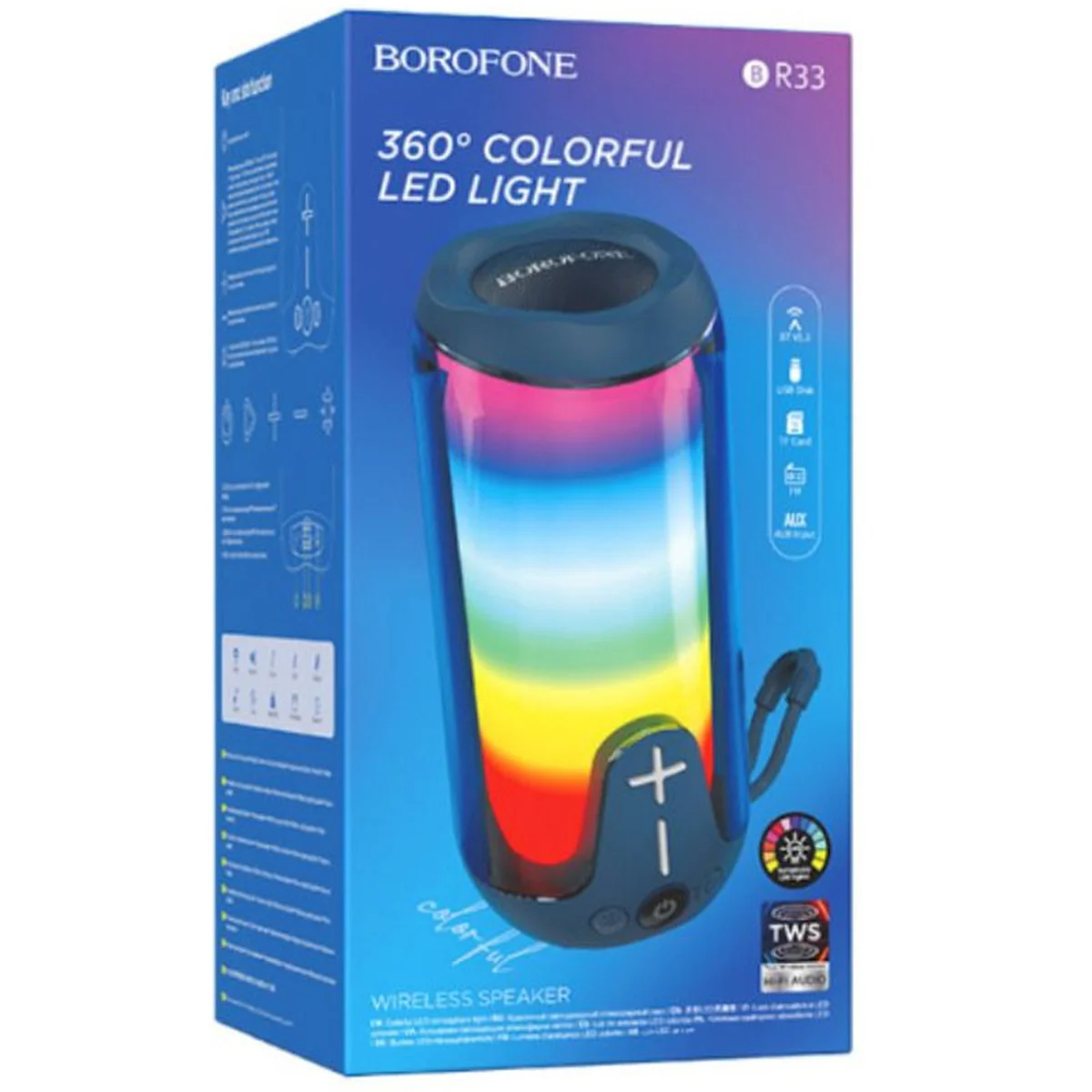 Bluetooth Колонка Borofone BR33 Pulse color sports Navy Blue
