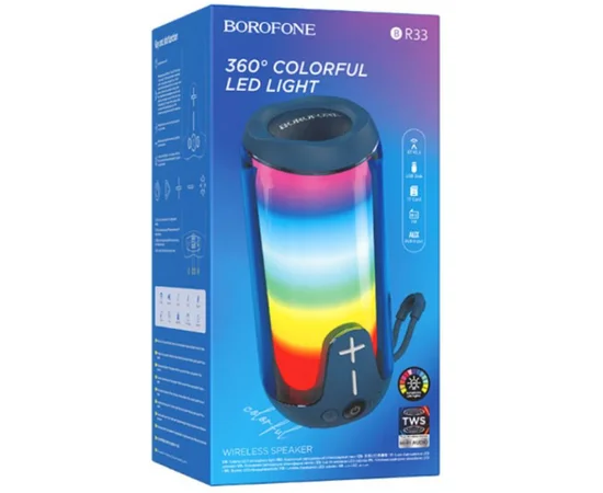 Bluetooth Колонка Borofone BR33 Pulse color sports Navy Blue
