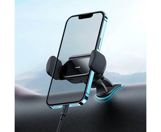 Автодержатель Baseus Steel Cannon pro Solar Electric Car Mount (SUGP010001) Black