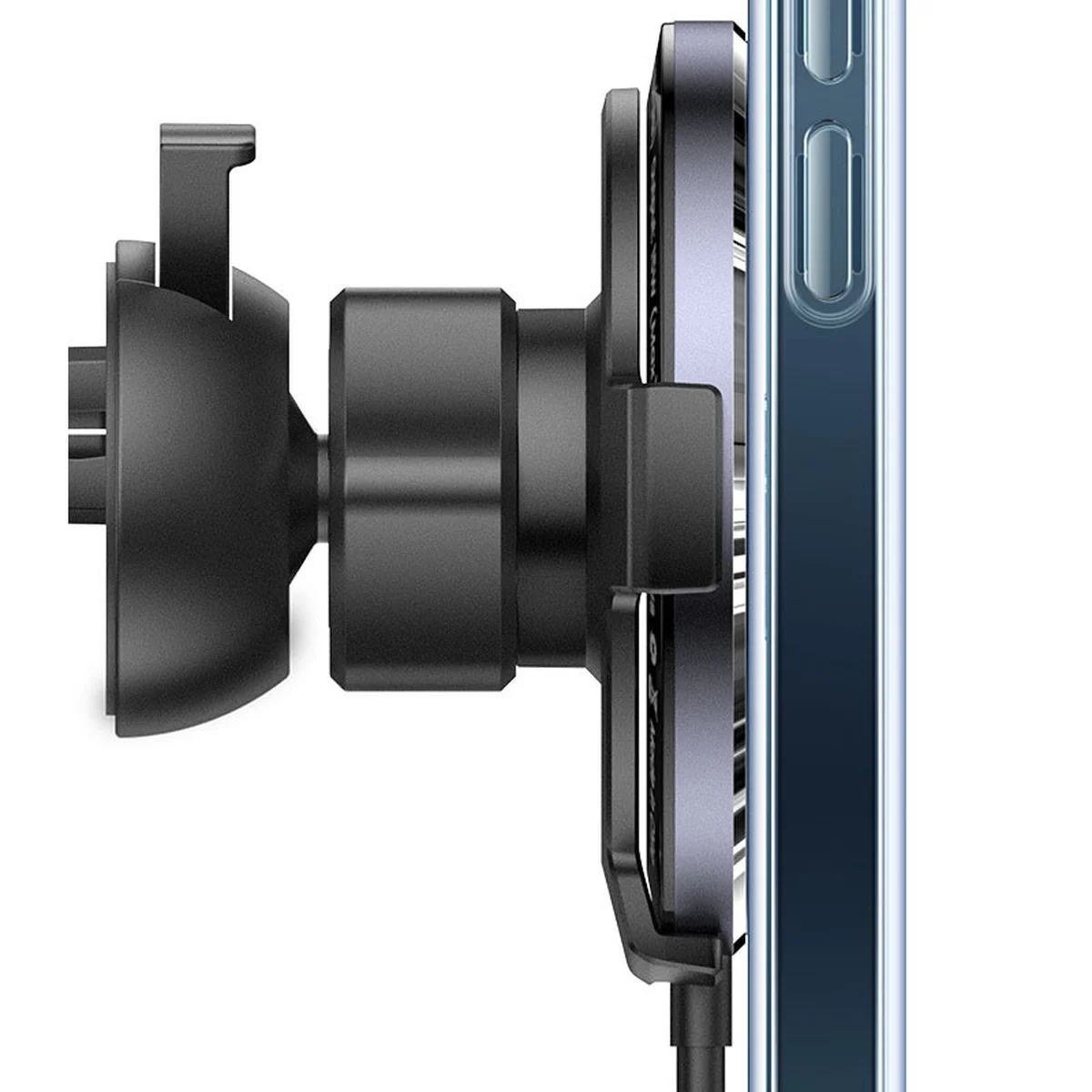 Автодержатель с БЗУ USAMS US-CD164 Ultra-Slim 15W Черный