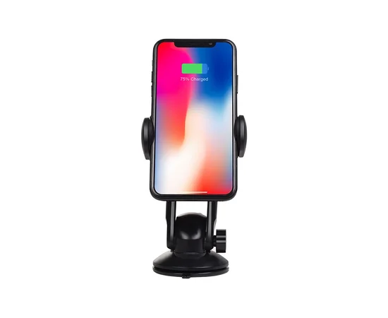 Автодержатель Hoco CA35 Plus с автозахватом и беспроводной зарядкой Черный