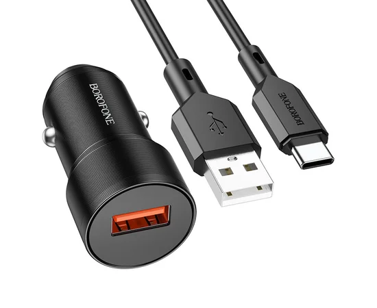 АЗУ Borofone BZ19A QC3.0 + Type-C Black