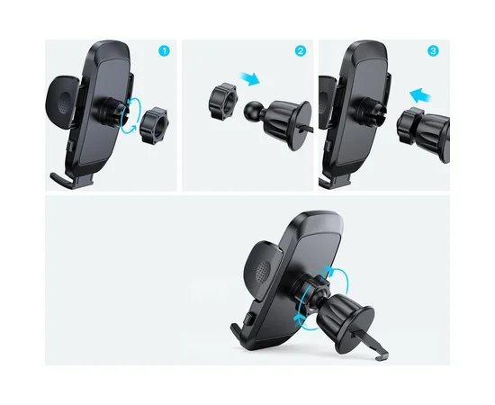 Автодержатель Joyroom JR-ZS259 раздвижной в решетку Черный