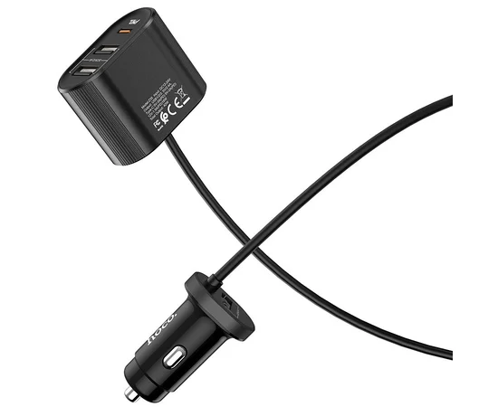 АЗУ Hoco Z35 (3USB/2.4A/PD) Черный