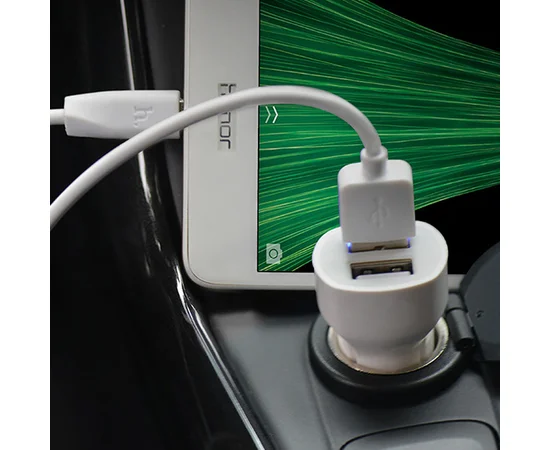 АЗУ Hoco Z2A (2USB 2.4A) (+кабель Lighthing) Белый