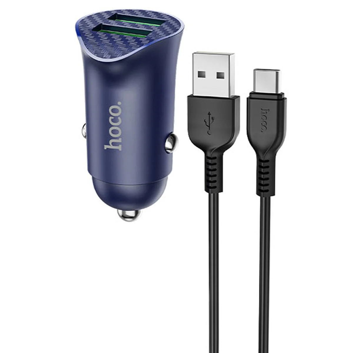 АЗП Hoco Z39 QC3.0 (2USB) + Type-C Синій