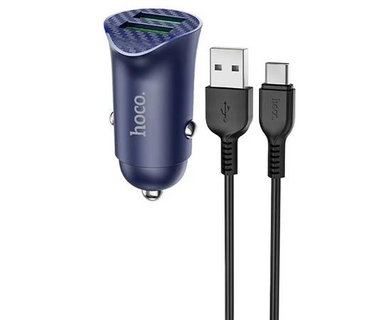 АЗУ Hoco Z39 QC3.0 (2USB) + Type-C Синий