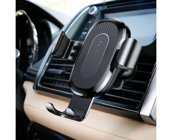 Автодержатель с БЗУ Baseus Wireless Charger Gravity Car Mount Air Outlet Version 1.67A 10W Черный