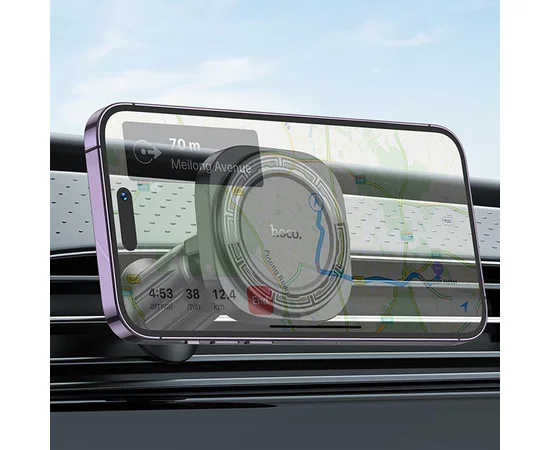 Автодержатель Hoco H28 Rainbow ring magnetic (air outlet) Black