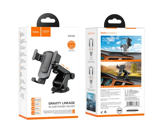 Автодержатель Hoco CA104 Черный