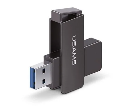 Флеш накопитель USAMS US-ZB197 USB3.0 Rotatable High Speed Flash Drive 128 Gb Iron-grey