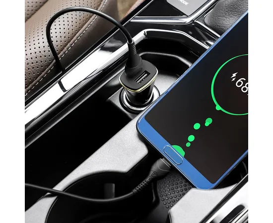 АЗУ Hoco Z31 QC3.0 (2USB/3.4A) + Type-C Черный