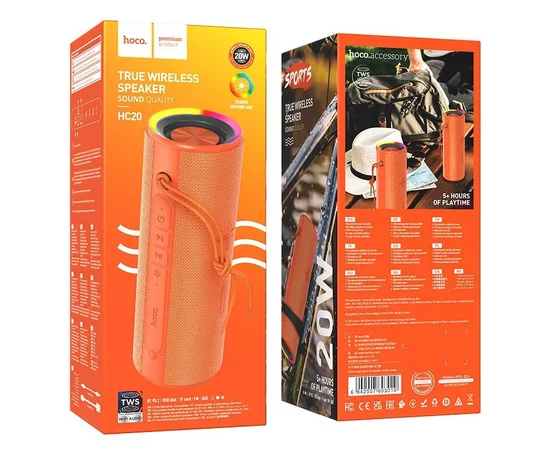 Bluetooth Колонка Hoco HC20 Luster sports Vitality orange
