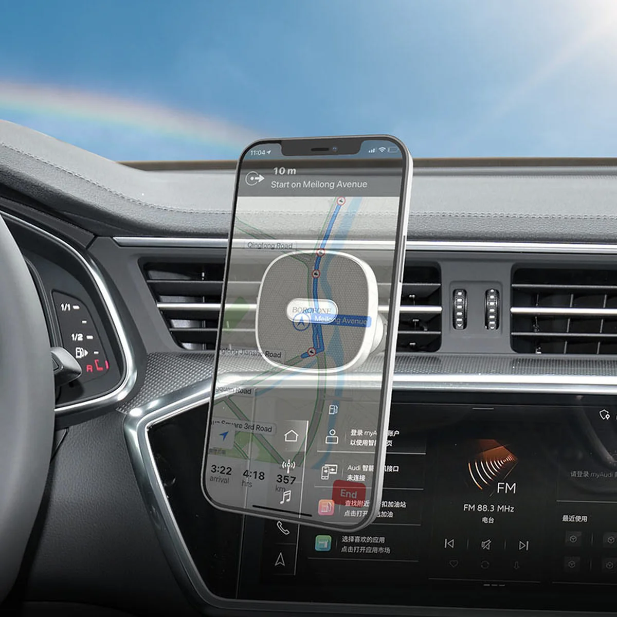 Автотримач Borofone BH44 Чорний / Срібний