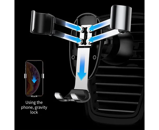 Автодержатель Baseus Mini Gravity Серебряный