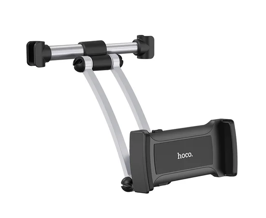 Автодержатель Hoco CA62 на подголовник Черно - стальной