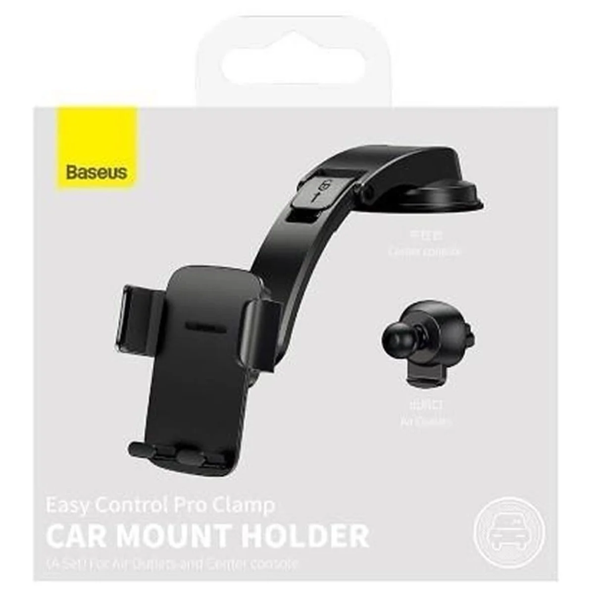 Автодержатель Baseus Easy Control Clamp Car Mount Holder (A Set) (SUYK000001) Black